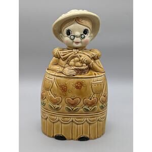 Vintage Ceramic Painted 12" Royal Sealy Grandma Cookie Jar Canister Japan